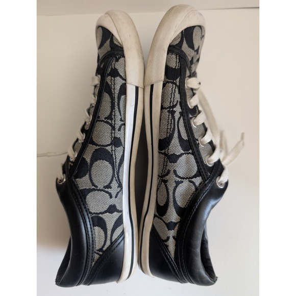 Coach Shoes - Coach Francesca Black Signature C Sneakers Women's Size 9B‎ A5012 Canvas Leather